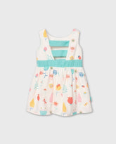 Vestido Estampado Blanco Boboli Niña